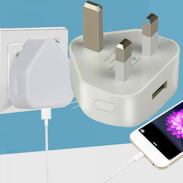 USB Plug Adapter - 3 Pin Charger Plug Socket UK Power Adapter | Electrical  4 All